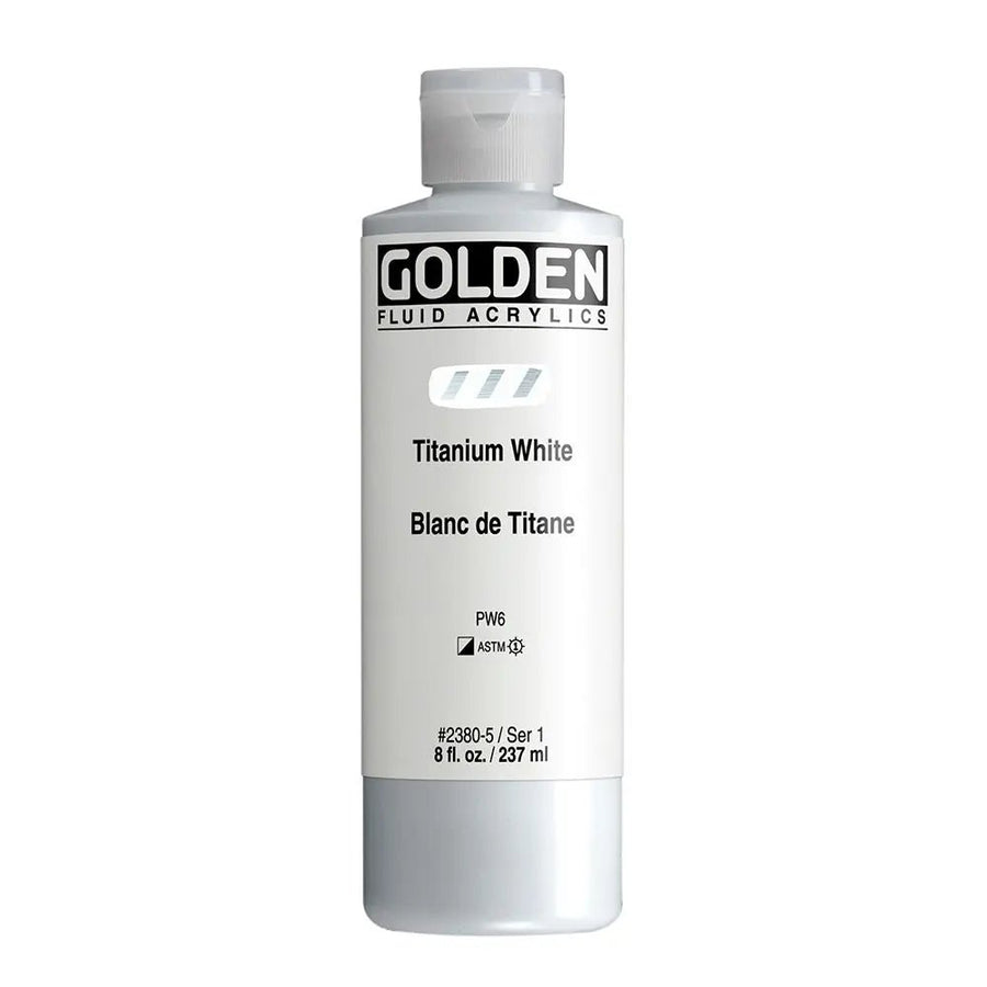 Golden Fluid Acrylfarbe Titanweiss 237 ml - Kidis Art
