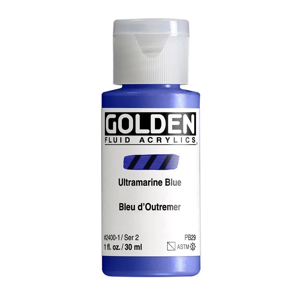 Golden Fluid Acrylfarbe Ultramarinblau 30 ml - Kidis Art