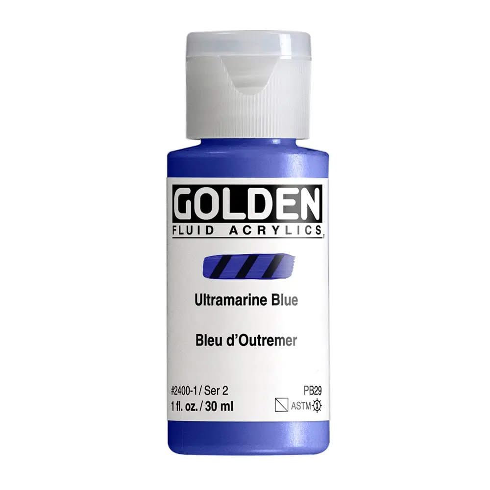 Golden Fluid Acrylfarbe Ultramarinblau 30 ml - Kidis Art