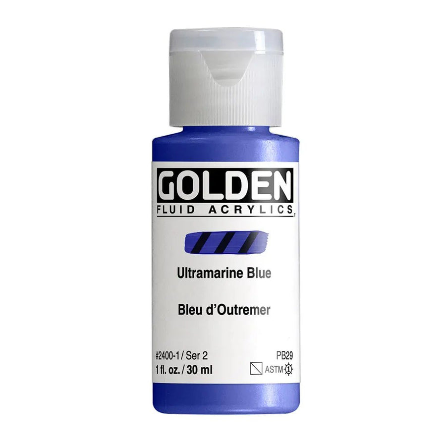 Golden Fluid Acrylfarbe Ultramarinblau 30 ml - Kidis Art