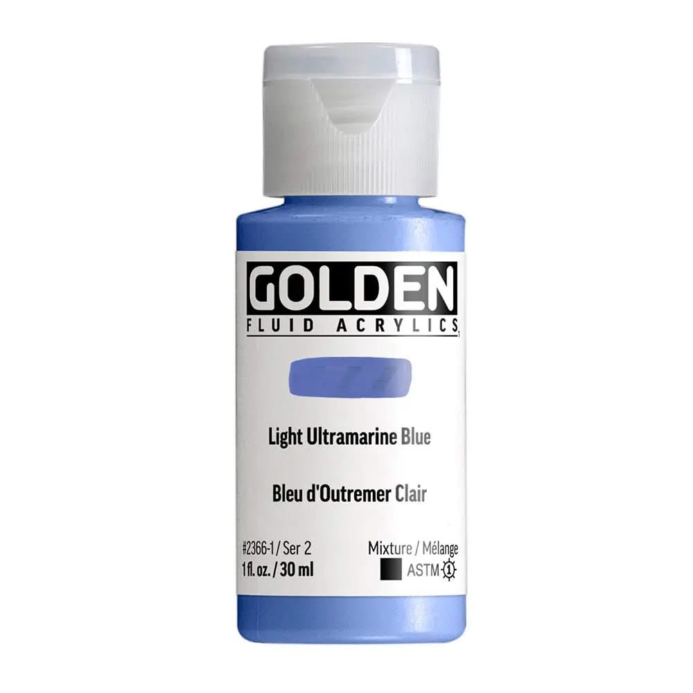 Golden Fluid Acrylfarbe Ultramarinblau Hell 30 ml - Kidis Art