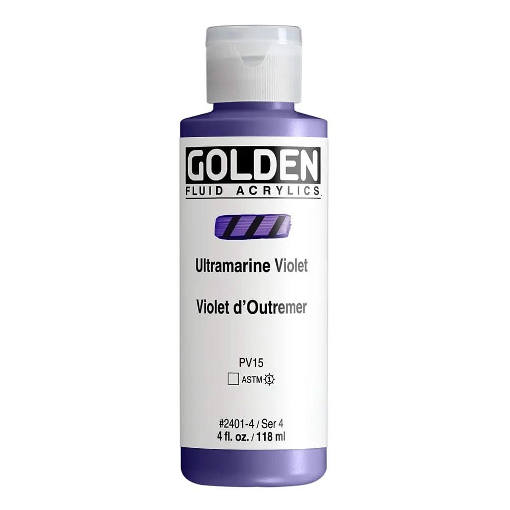 Golden Fluid Acrylfarbe Ultramarinviolett 118 ml - Kidis Art