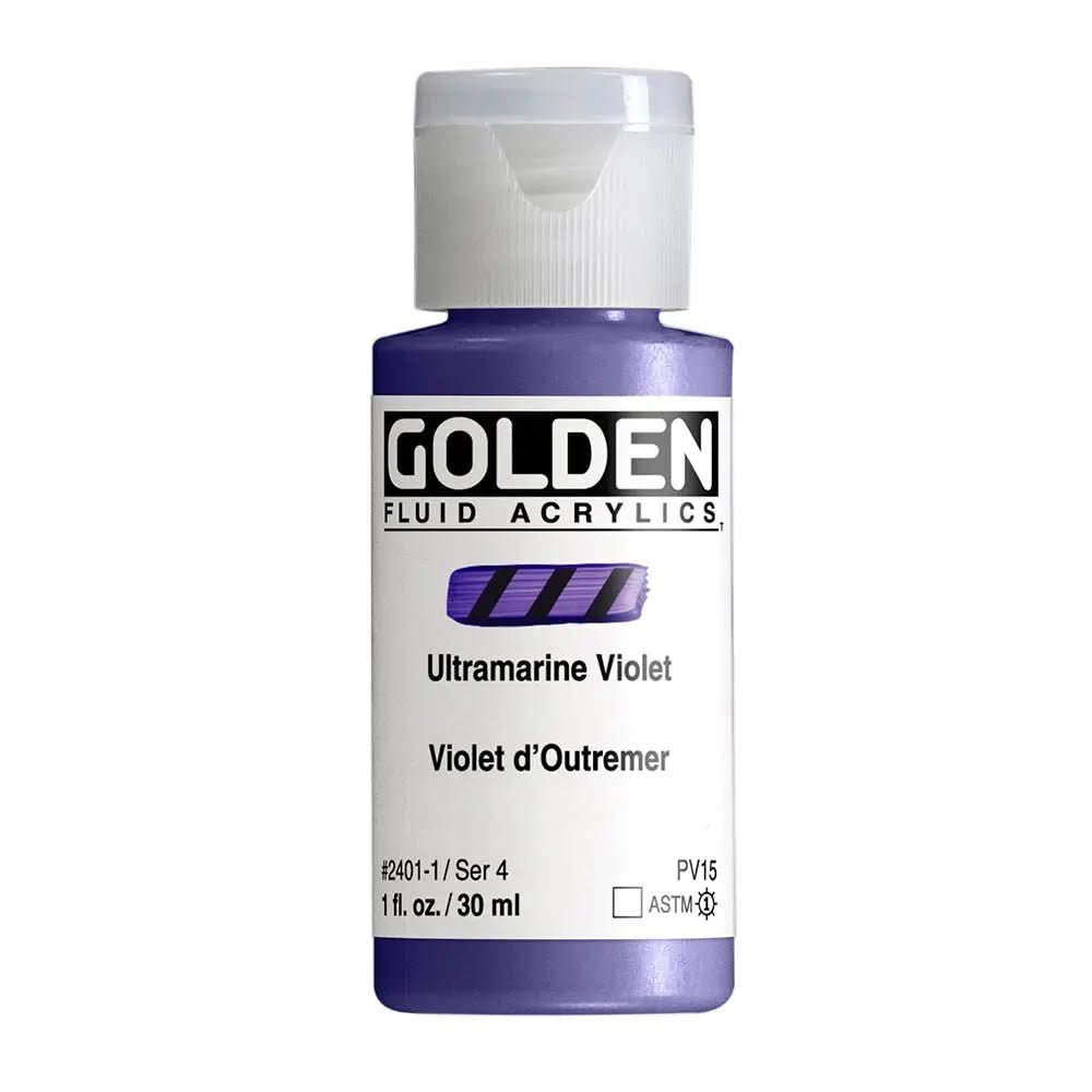 Golden Fluid Acrylfarbe Ultramarinviolett 30 ml - Kidis Art