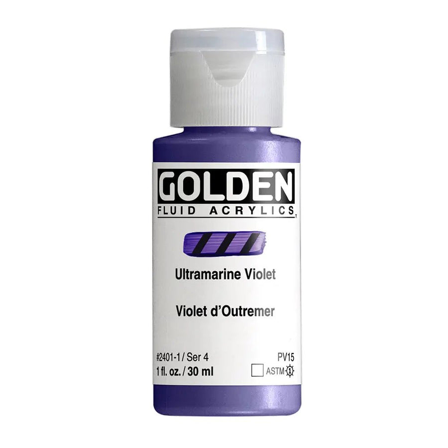 Golden Fluid Acrylfarbe Ultramarinviolett 30 ml - Kidis Art