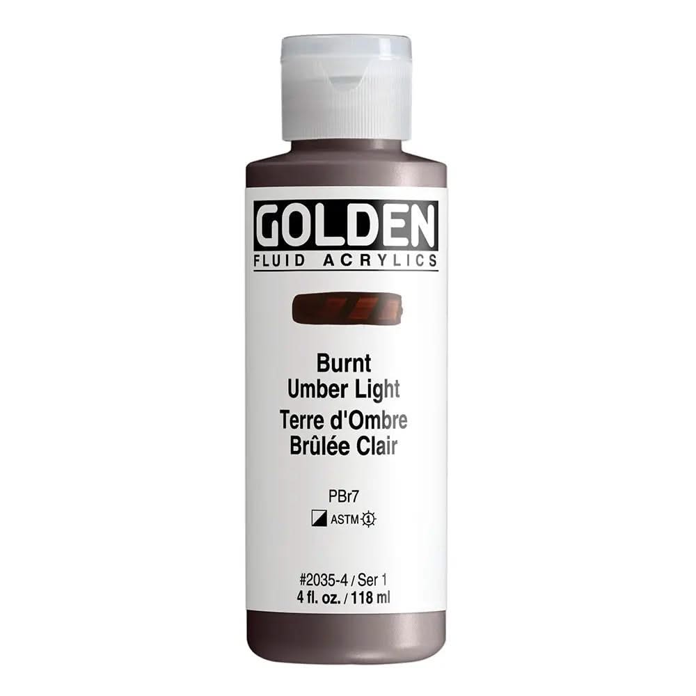 Golden Fluid Acrylfarbe Umbra Gebrannt Hell 118 ml - Kidis Art