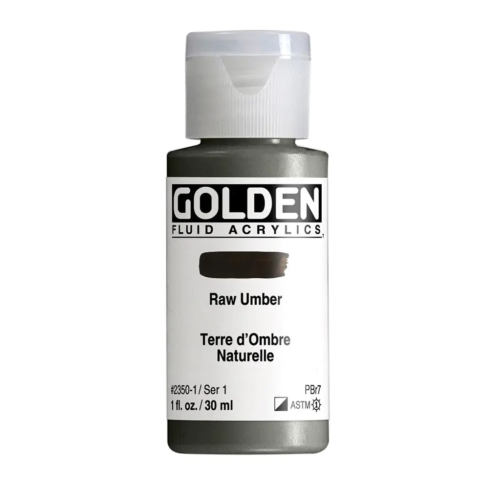 Golden Fluid Acrylfarbe Umbra Natur 1 Fl. Oz./30 M - Kidis Art