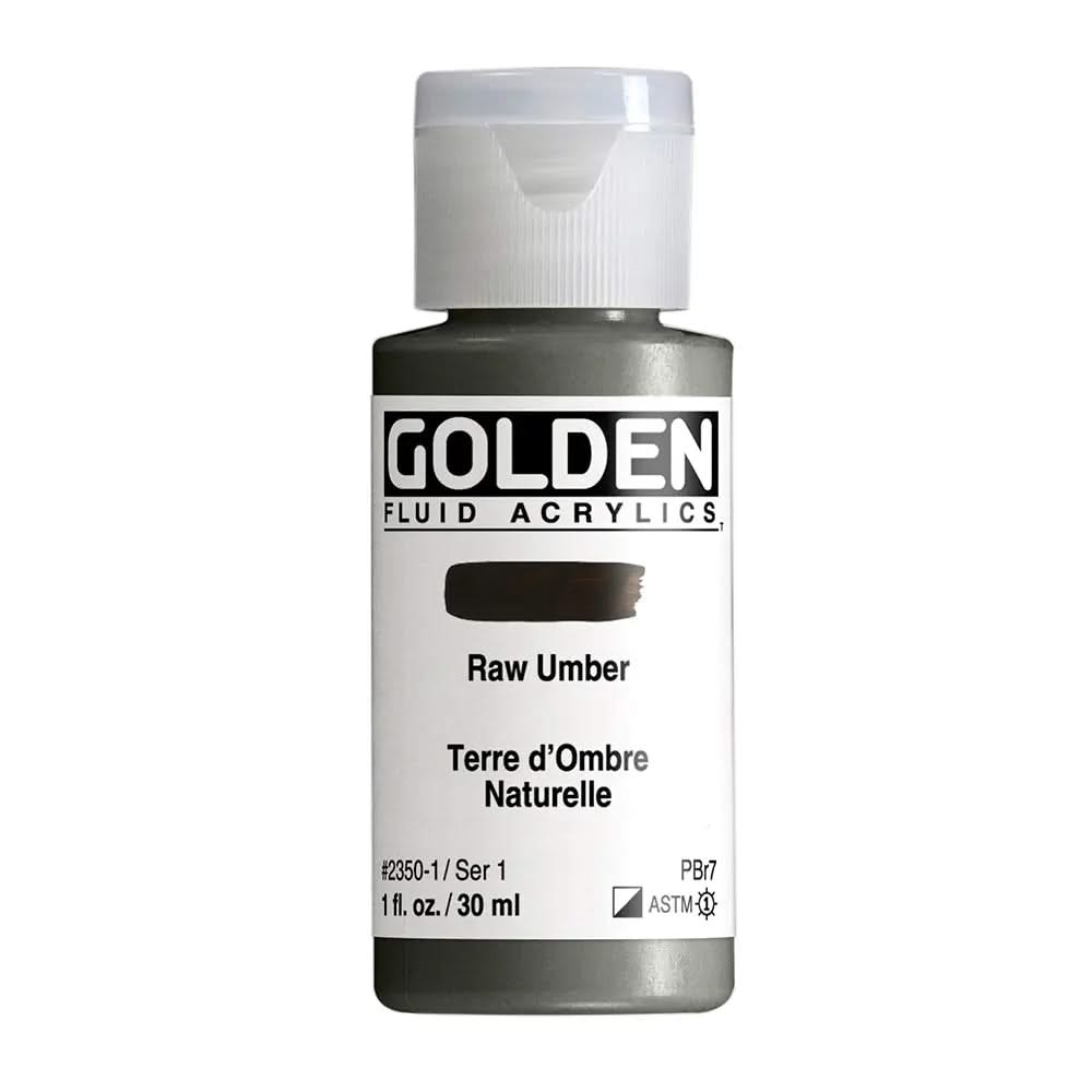 Golden Fluid Acrylfarbe Umbra Natur 1 Fl. Oz./30 M - Kidis Art