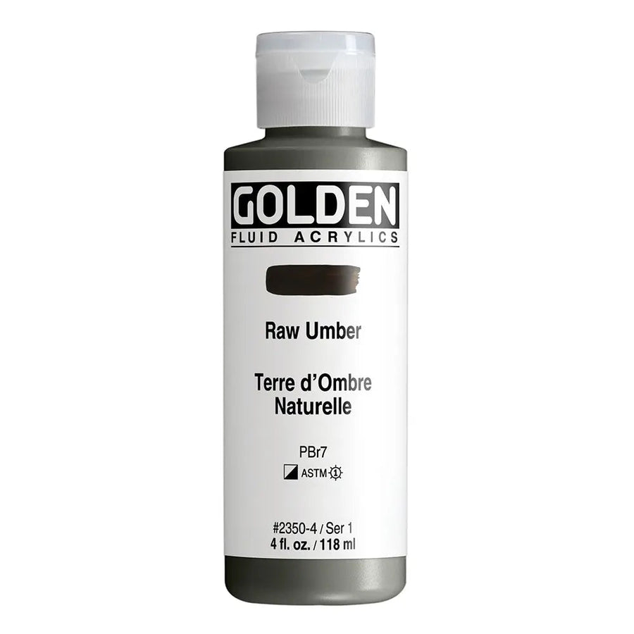 Golden Fluid Acrylfarbe Umbra Natur 4 Fl. Oz./118m - Kidis Art