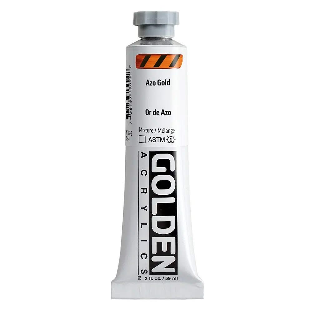 Golden Heavy Body Acrylfarbe Azo Gold 59 ml - Kidis Art