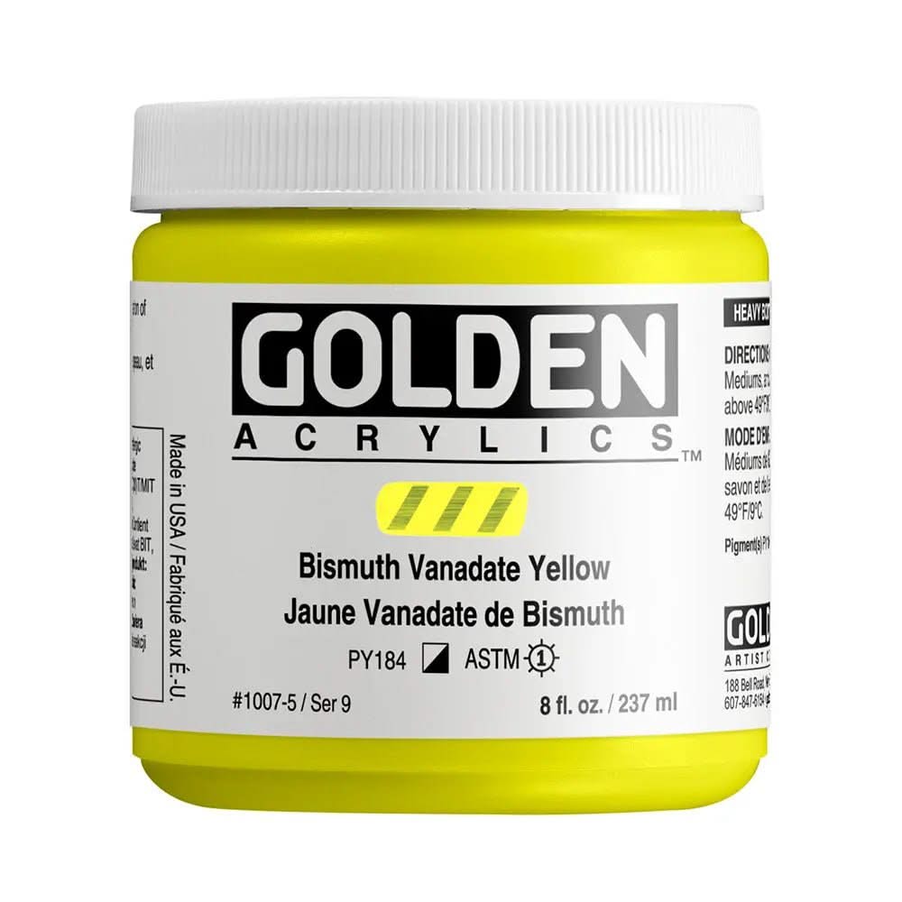 Golden Heavy Body Acrylfarbe Bismutvanadat Gelb 59 ml - Kidis Art