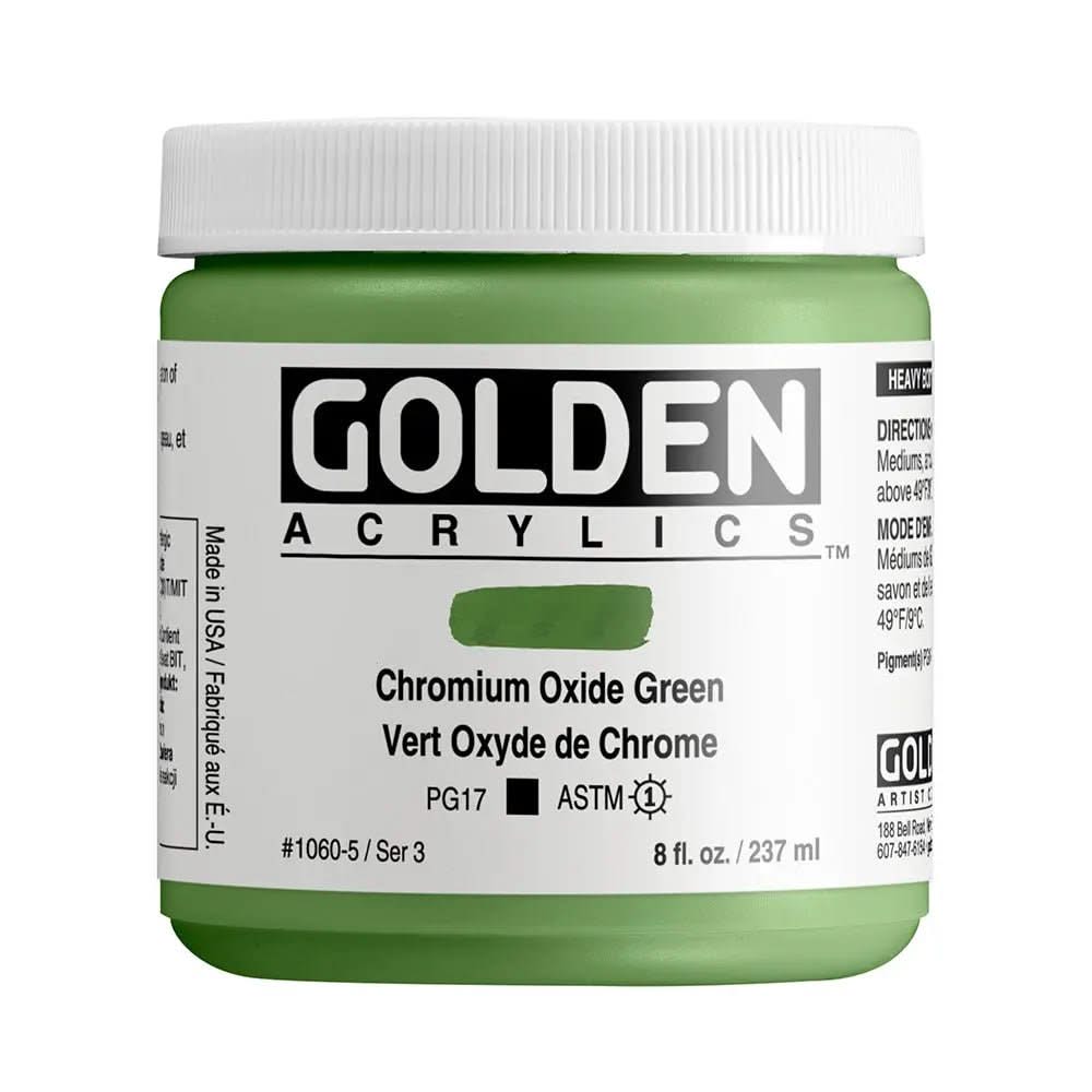 Golden Heavy Body Acrylfarbe Chromoxidgrun 59 ml - Kidis Art