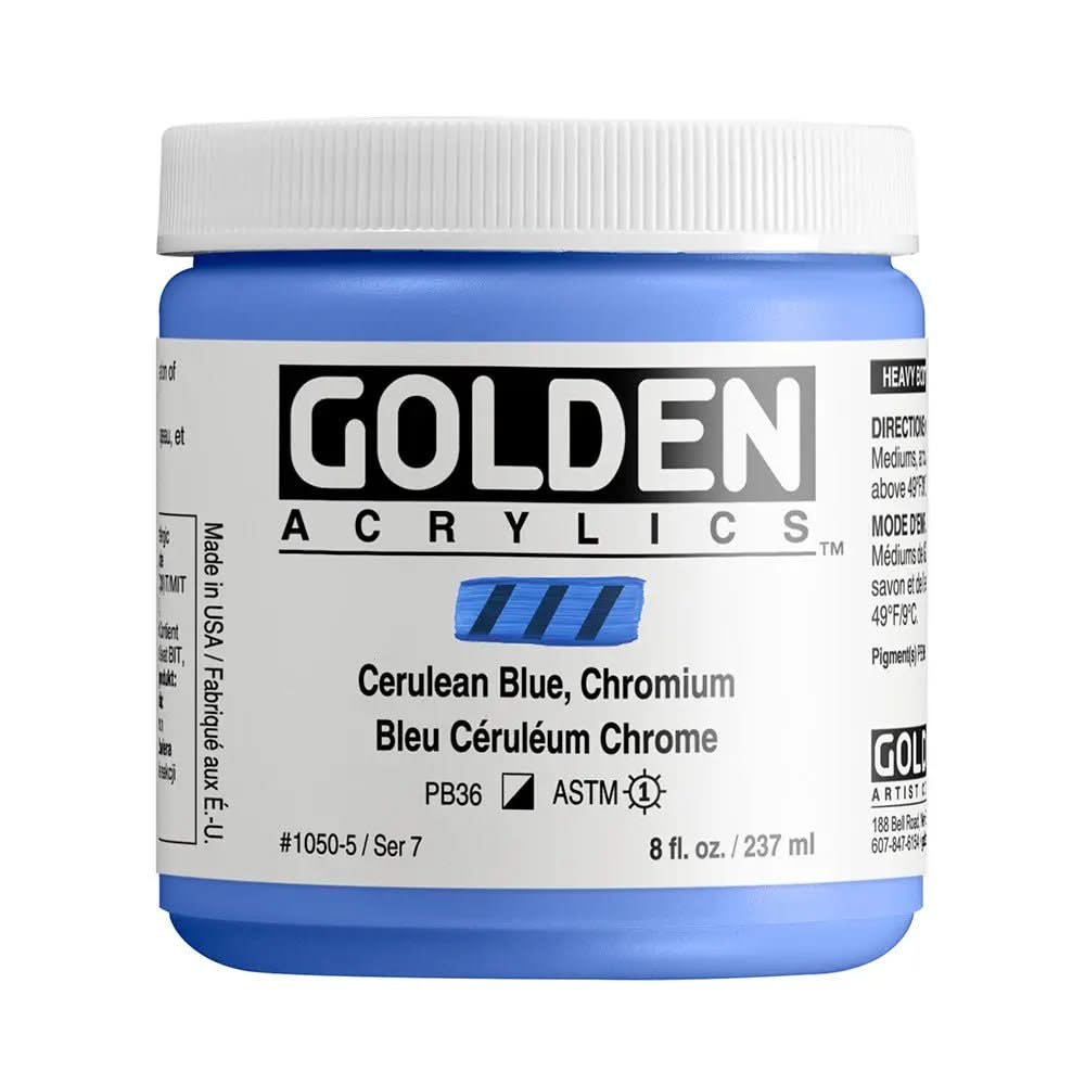 Golden Heavy Body Acrylfarbe Colinblau Chrom. 59 ml - Kidis Art