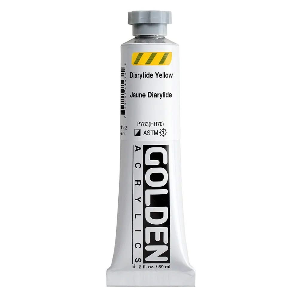 Golden Heavy Body Acrylfarbe Diarylgelb 59 ml - Kidis Art