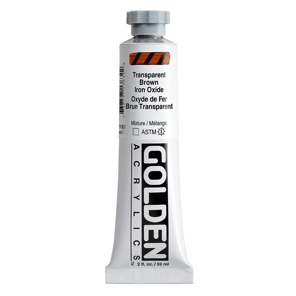 Golden Heavy Body Acrylfarbe Eisenoxidbrn Transparent 59 ml - Kidis Art