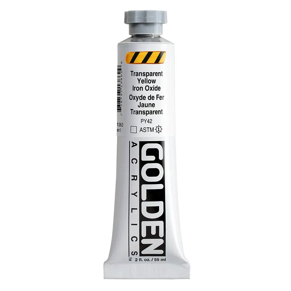 Golden Heavy Body Acrylfarbe Eisenoxidgelb Transparent 59 ml - Kidis Art