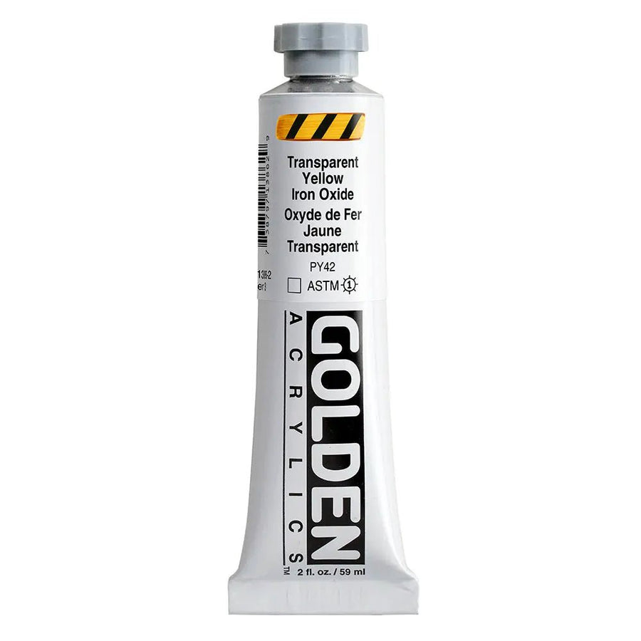 Golden Heavy Body Acrylfarbe Eisenoxidgelb Transparent 59 ml - Kidis Art
