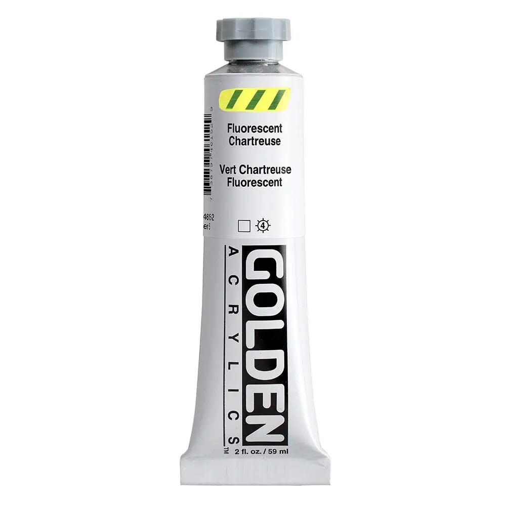 Golden Heavy Body Acrylfarbe Fluoreszierend Chartreuse 59 ml - Kidis Art