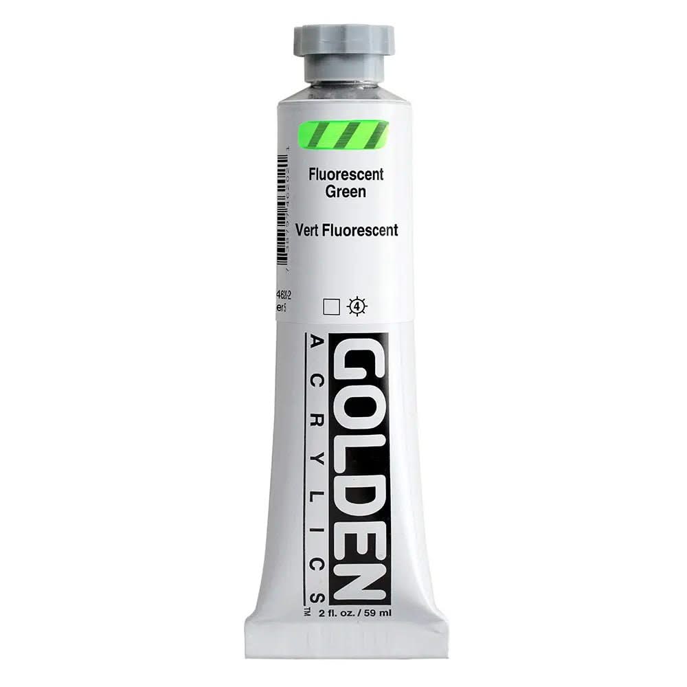 Golden Heavy Body Acrylfarbe Fluoreszierend Grun 59 ml - Kidis Art