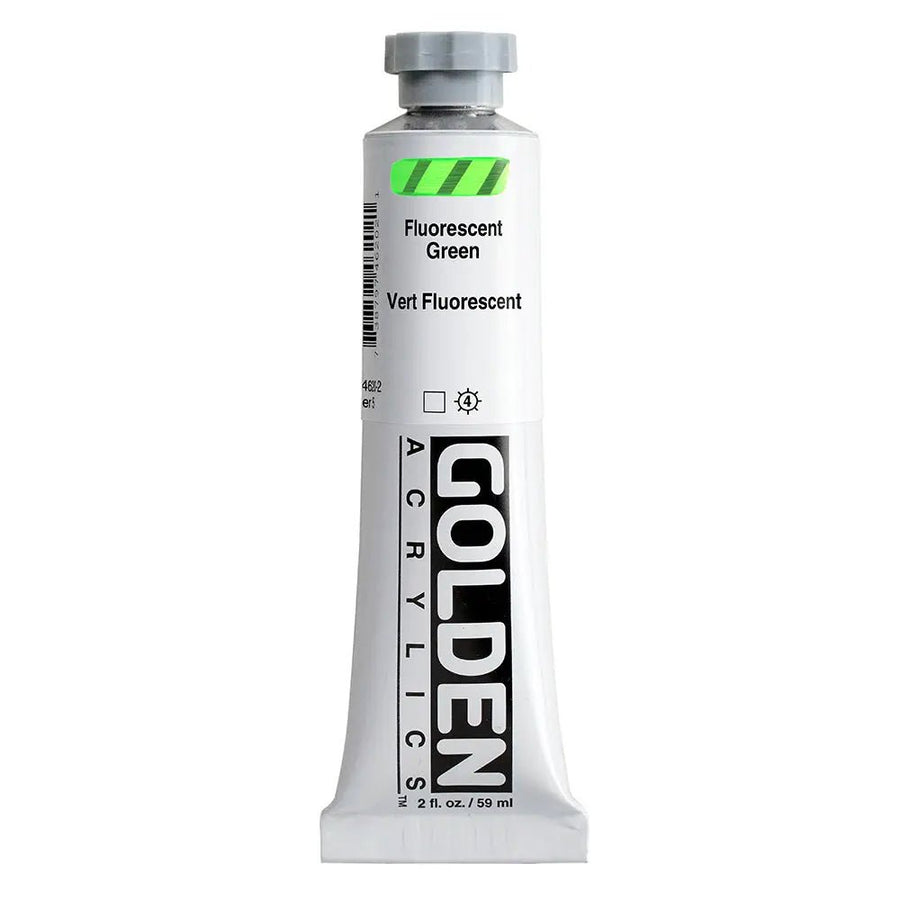 Golden Heavy Body Acrylfarbe Fluoreszierend Grun 59 ml - Kidis Art