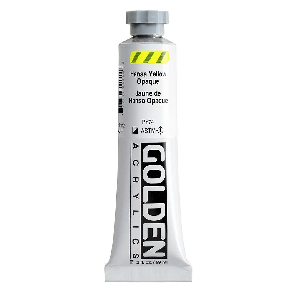 Golden Heavy Body Acrylfarbe Hansa Gelb Opaque 59 ml - Kidis Art