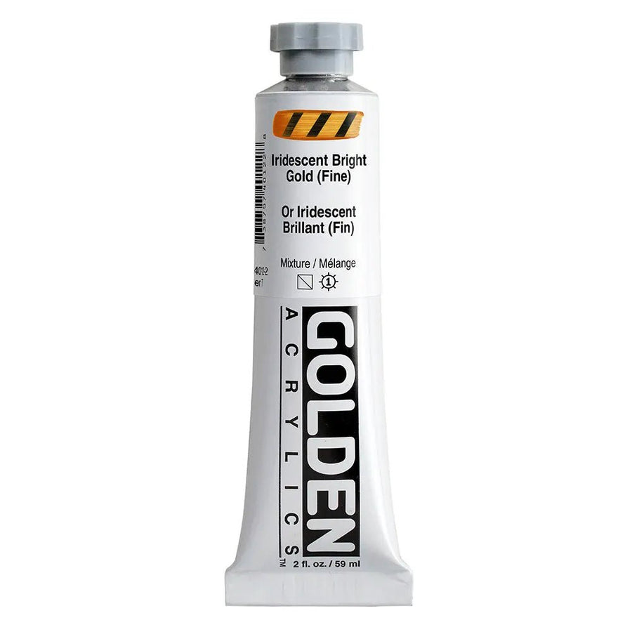 Golden Heavy Body Acrylfarbe Irisierende Glanzgold (Fein) 59 ml - Kidis Art