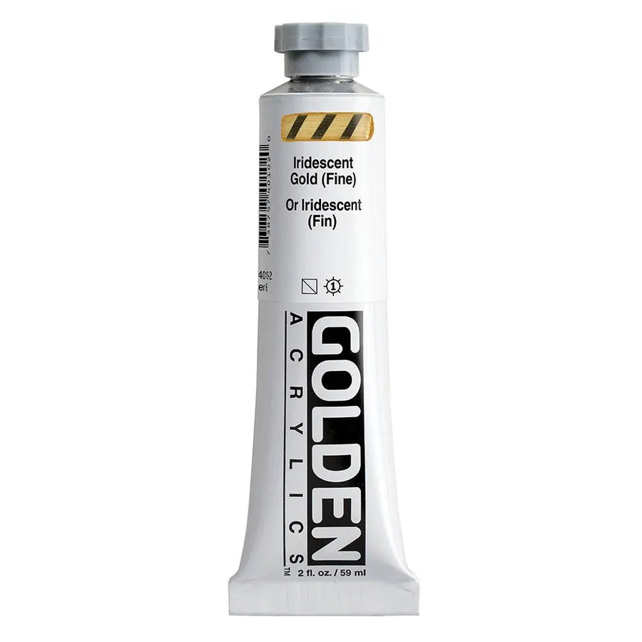 Golden Heavy Body Acrylfarbe Irisierende Gold (Fein) 59 ml - Kidis Art