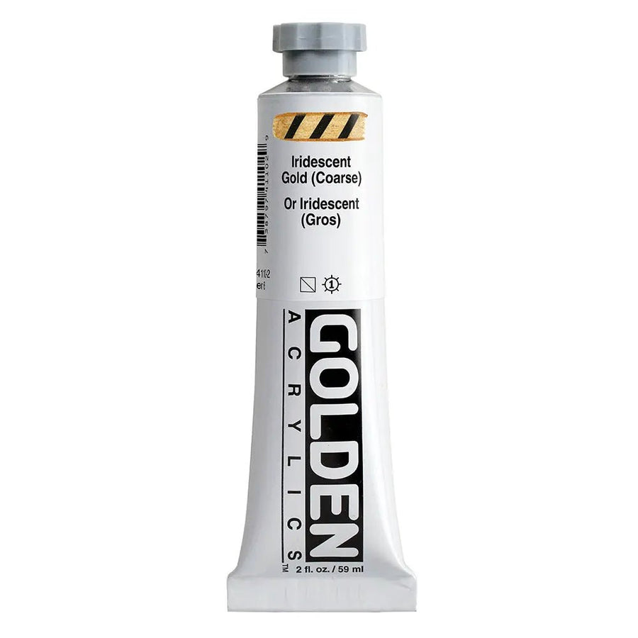 Golden Heavy Body Acrylfarbe Irisierende Gold (Grob) 59 ml - Kidis Art