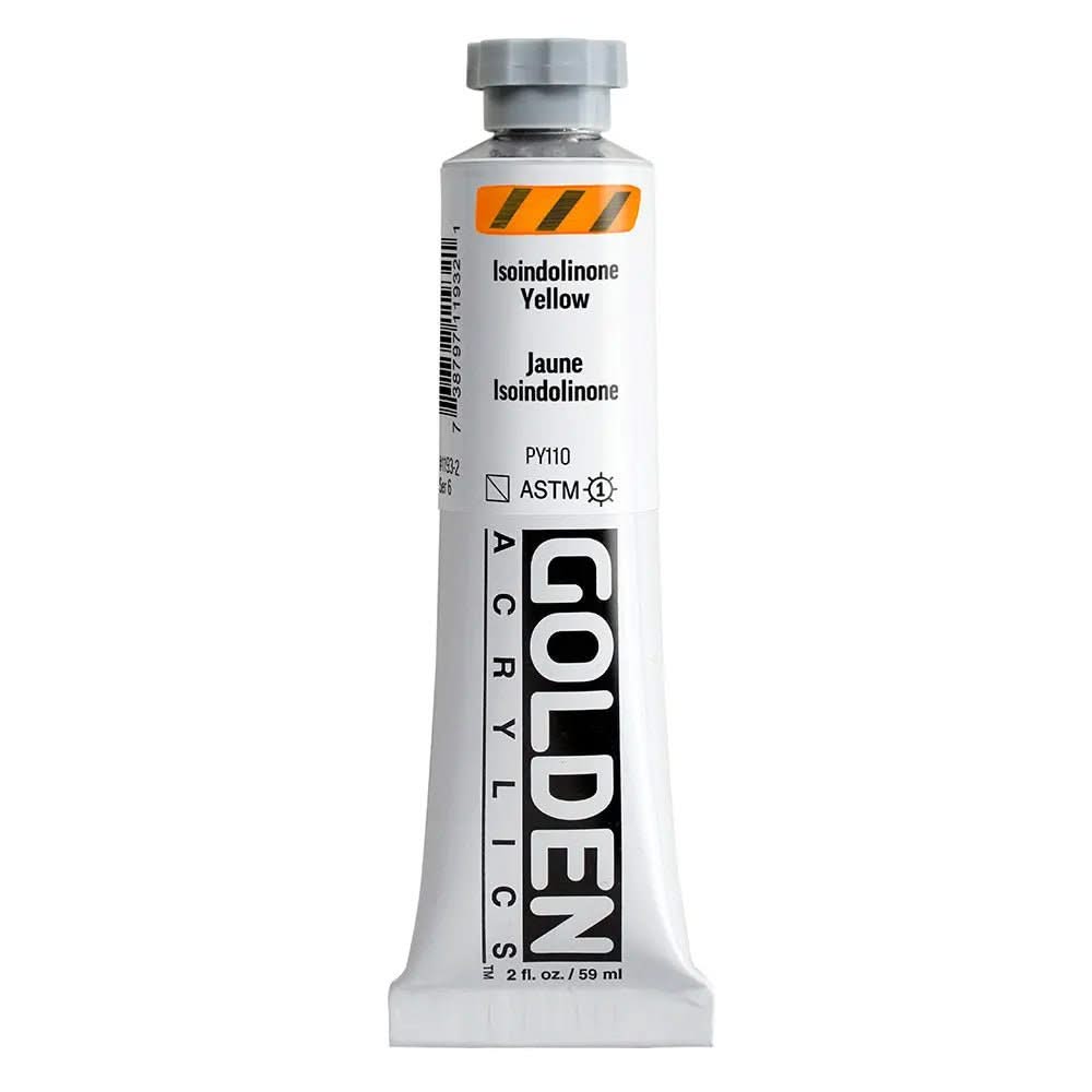 Golden Heavy Body Acrylfarbe Isoindolinon Gelb 59 ml - Kidis Art