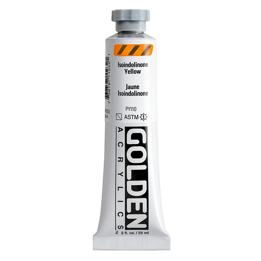 Golden Heavy Body Acrylfarbe Isoindolinon Gelb 59 ml - Kidis Art