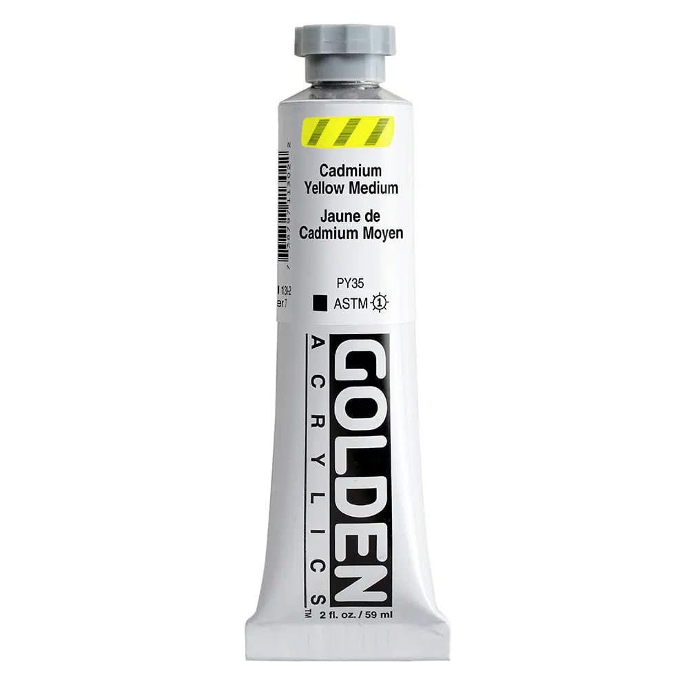 Golden Heavy Body Acrylfarbe Kadmiumgelb Mittel 59 ml - Kidis Art