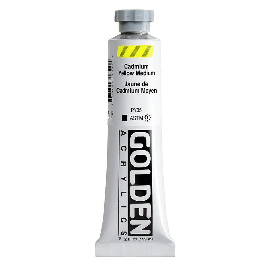 Golden Heavy Body Acrylfarbe Kadmiumgelb Mittel 59 ml - Kidis Art
