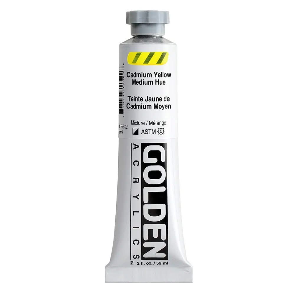 Golden Heavy Body Acrylfarbe Kadmiumgelb Mittel Farbton 59 ml - Kidis Art