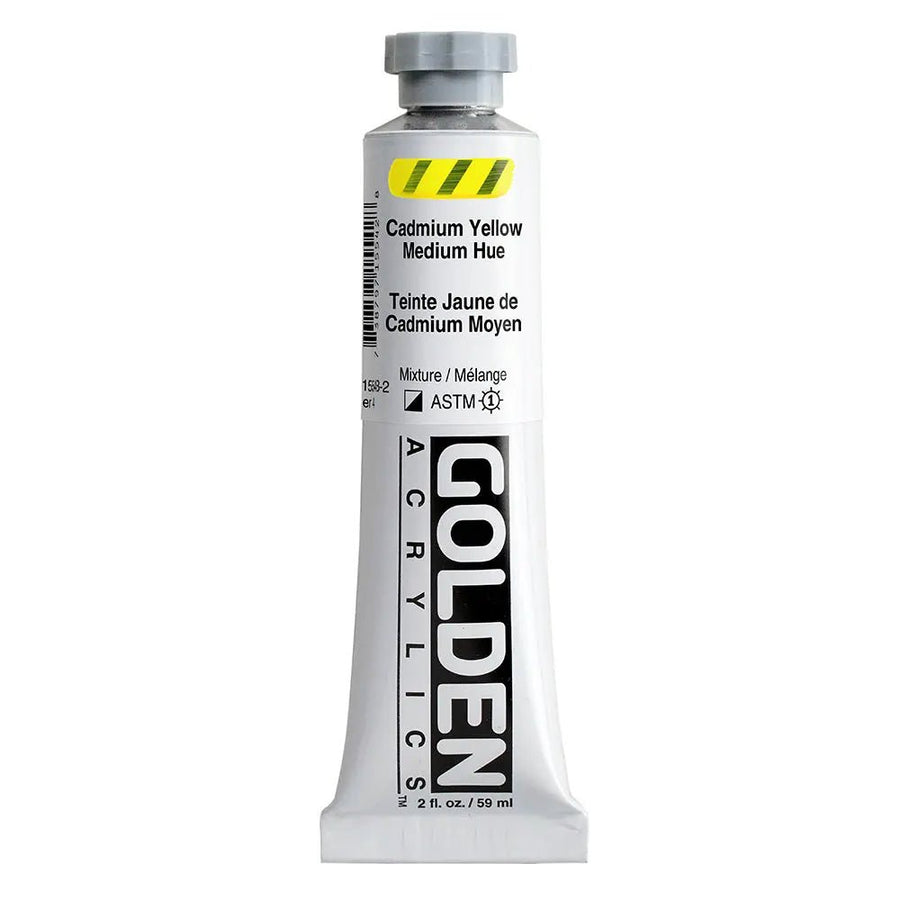 Golden Heavy Body Acrylfarbe Kadmiumgelb Mittel Farbton 59 ml - Kidis Art