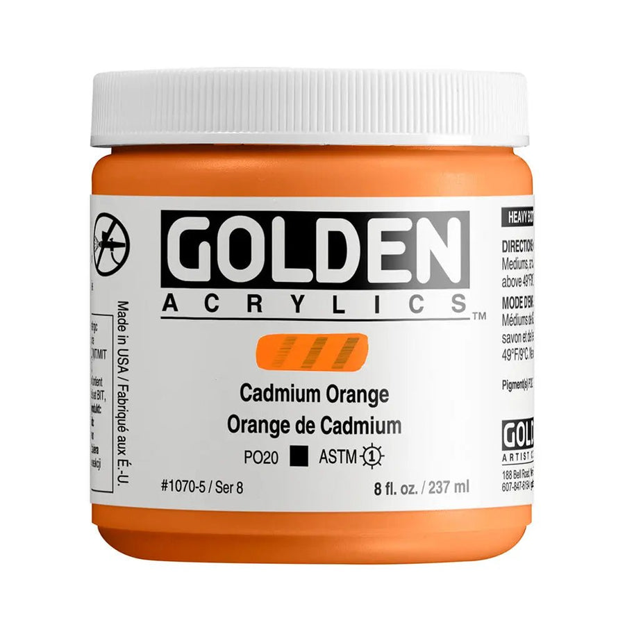 Golden Heavy Body Acrylfarbe Kadmiumorange 59 ml - Kidis Art