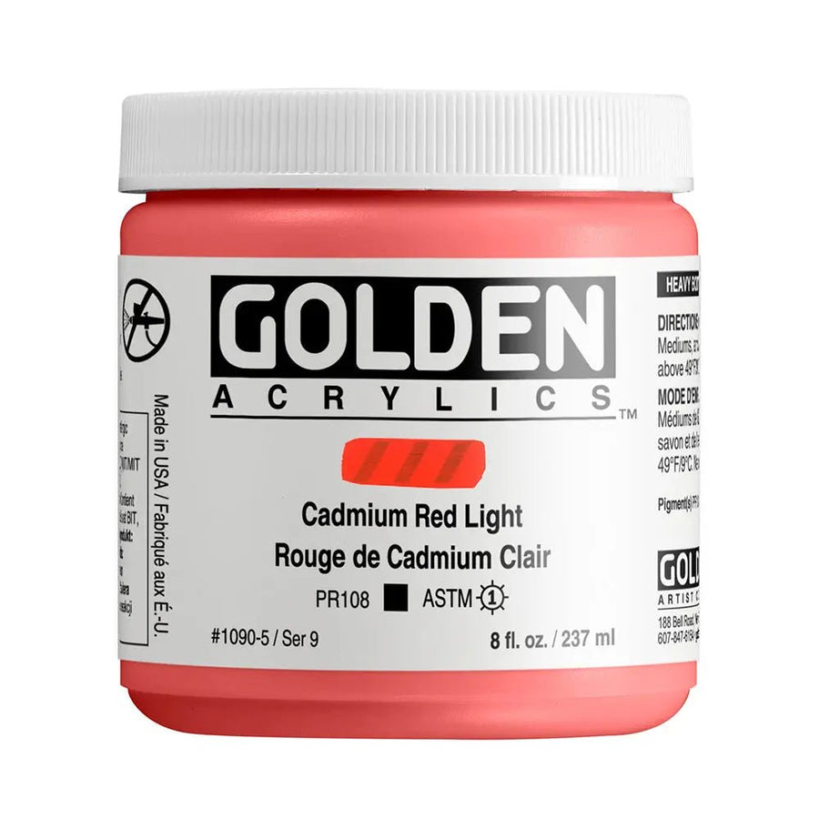 Golden Heavy Body Acrylfarbe Kadmiumrot Hell 59 ml - Kidis Art