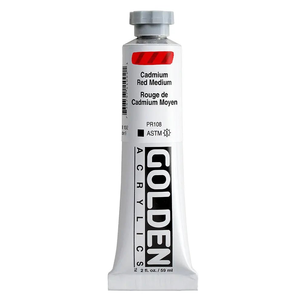 Golden Heavy Body Acrylfarbe Kadmiumrot Mittel 59 ml - Kidis Art