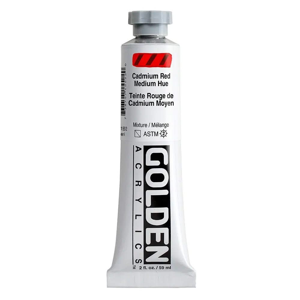Golden Heavy Body Acrylfarbe Kadmiumrot Mittel Farbton 59 ml - Kidis Art