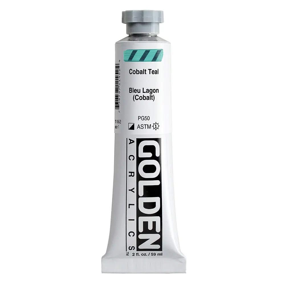 Golden Heavy Body Acrylfarbe Kobalt Blaugrun 59 ml - Kidis Art