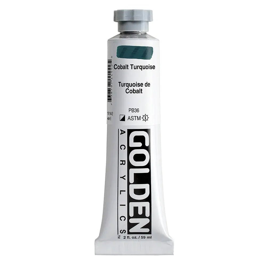 Golden Heavy Body Acrylfarbe Kobaltturkis 59 ml - Kidis Art