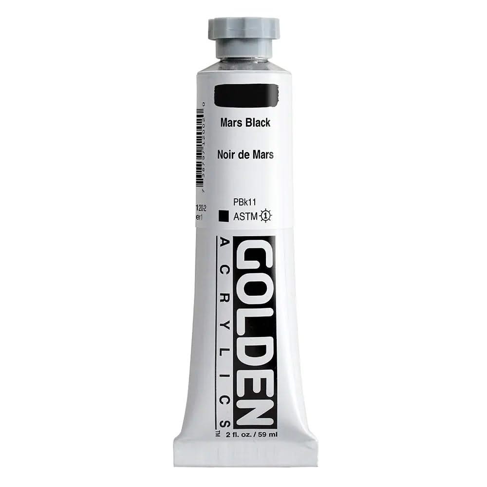 Golden Heavy Body Acrylfarbe Marsschwarz 59 ml - Kidis Art