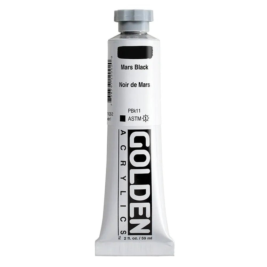 Golden Heavy Body Acrylfarbe Marsschwarz 59 ml - Kidis Art