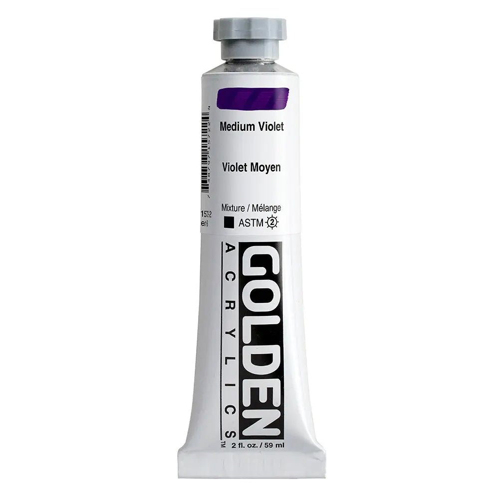 Golden Heavy Body Acrylfarbe Mittel Violett 59 ml - Kidis Art