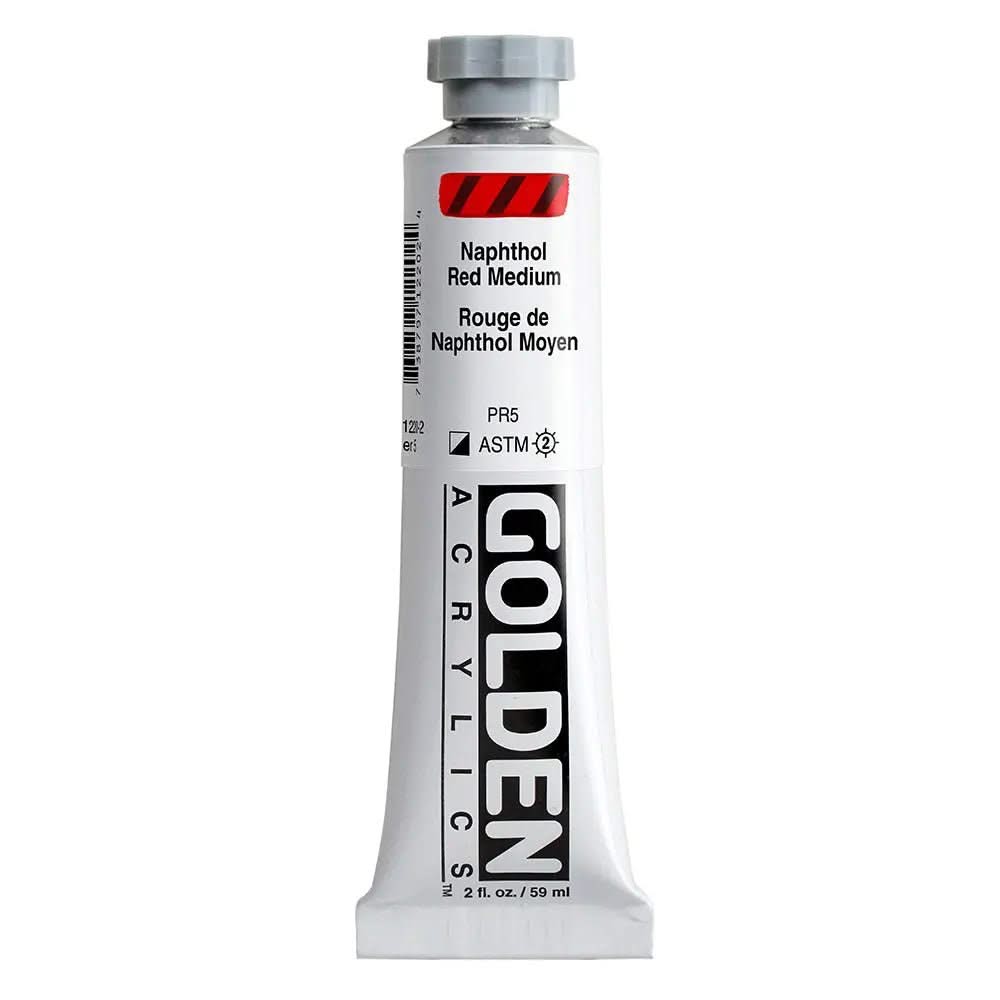 Golden Heavy Body Acrylfarbe Naphtholrot Mittel 59 ml - Kidis Art