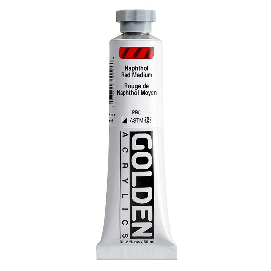 Golden Heavy Body Acrylfarbe Naphtholrot Mittel 59 ml - Kidis Art