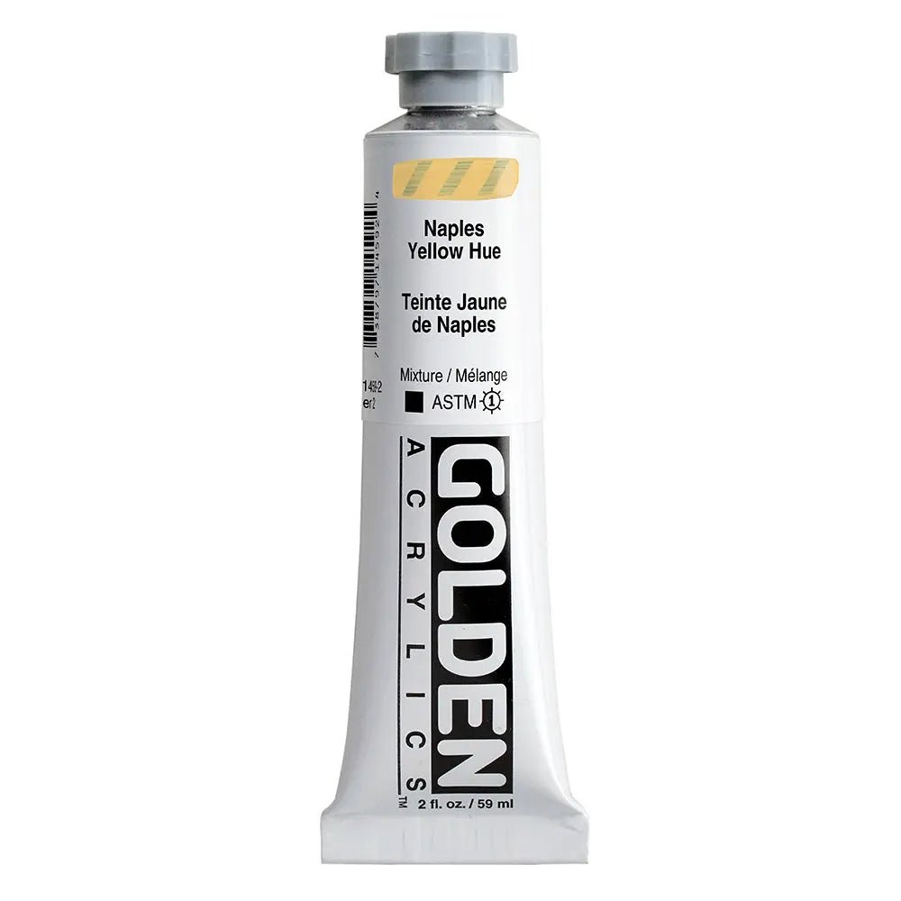 Golden Heavy Body Acrylfarbe Neapelgelb Farbton 59 ml - Kidis Art