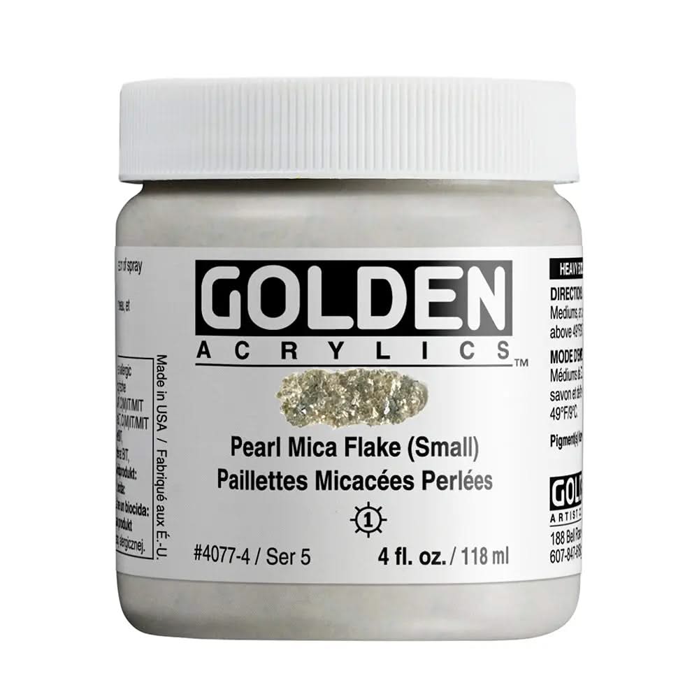 Golden Heavy Body Acrylfarbe Perlglimmerflocke S.118 ml - Kidis Art