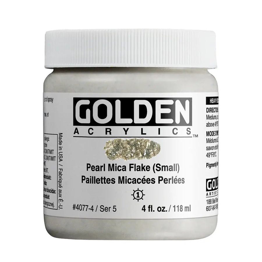 Golden Heavy Body Acrylfarbe Perlglimmerflocke S.118 ml - Kidis Art
