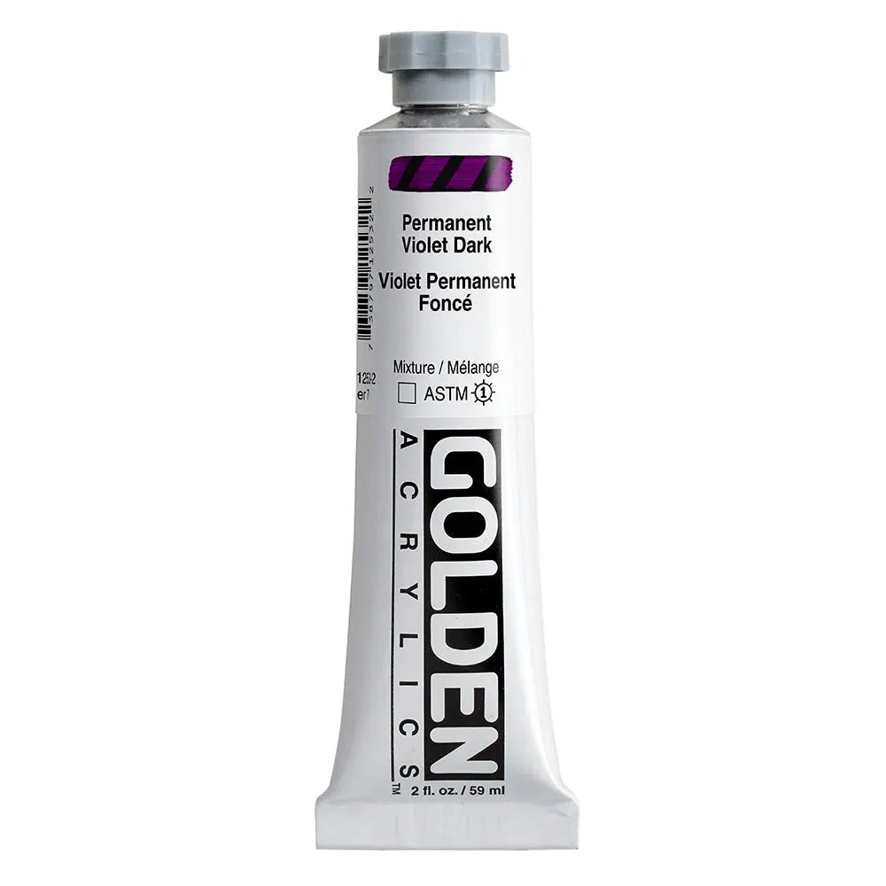 Golden Heavy Body Acrylfarbe Permanentviolett Dunkel59 ml - Kidis Art