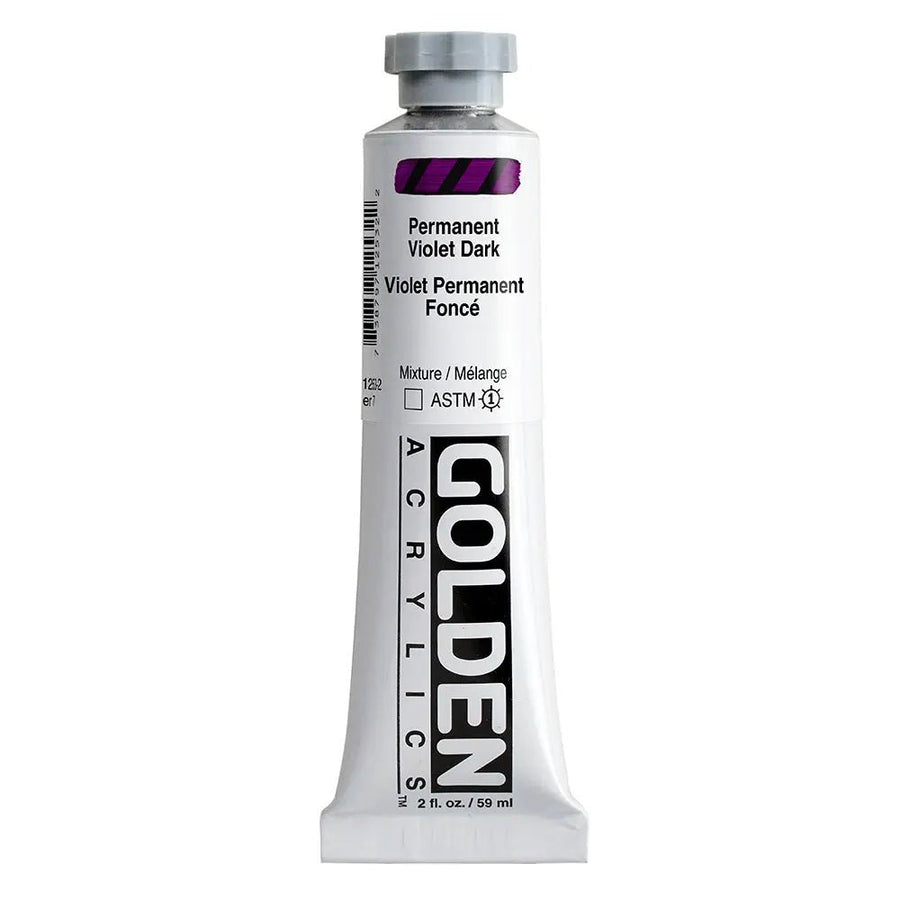 Golden Heavy Body Acrylfarbe Permanentviolett Dunkel59 ml - Kidis Art