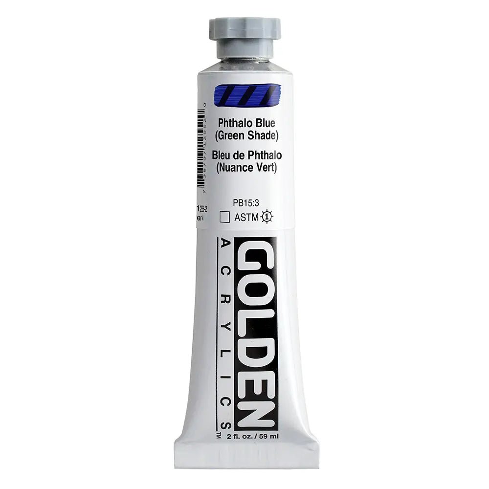 Golden Heavy Body Acrylfarbe Phthaloblau Grunton 59 ml - Kidis Art